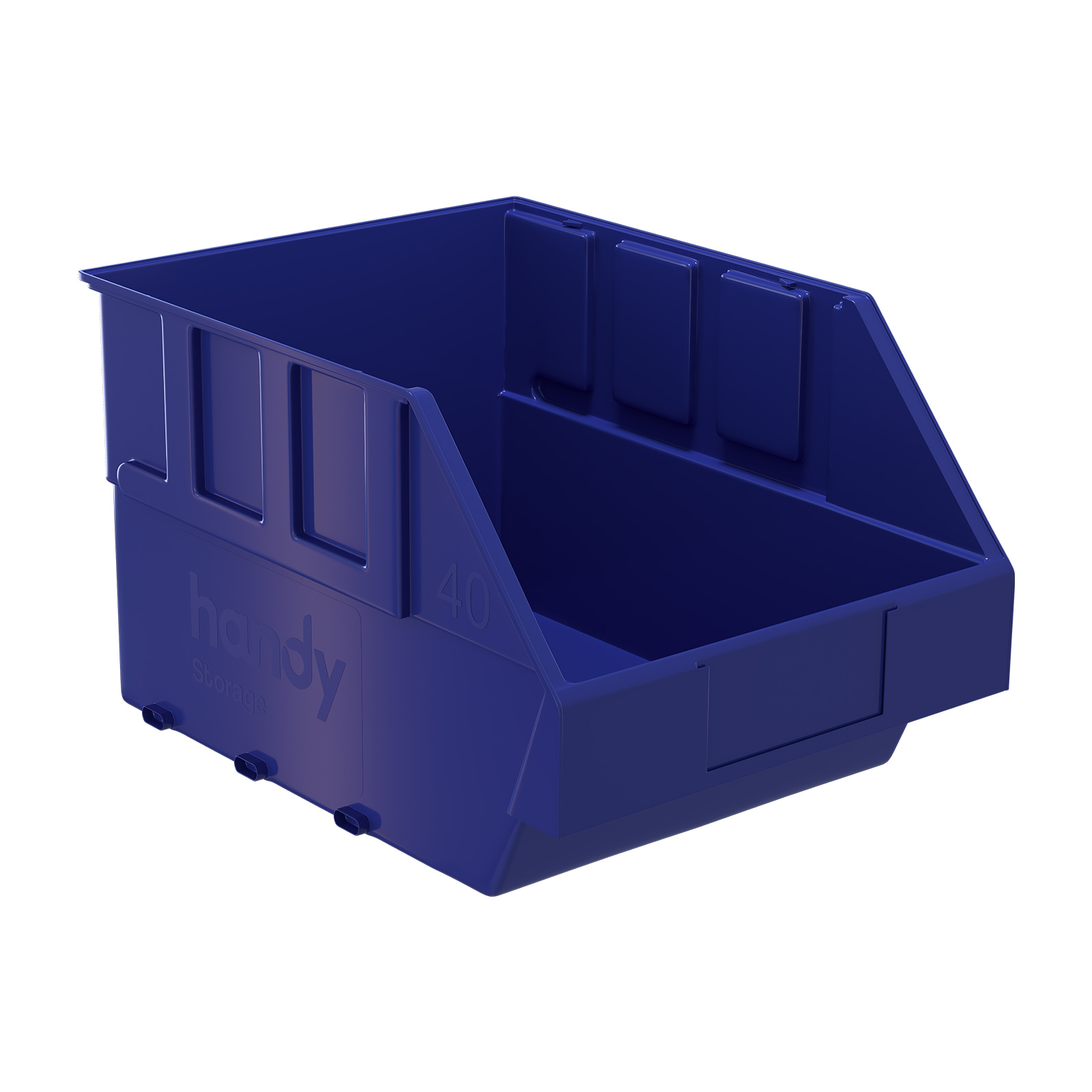 Handy Storage Size 40 Blue Plastic Storage Tote