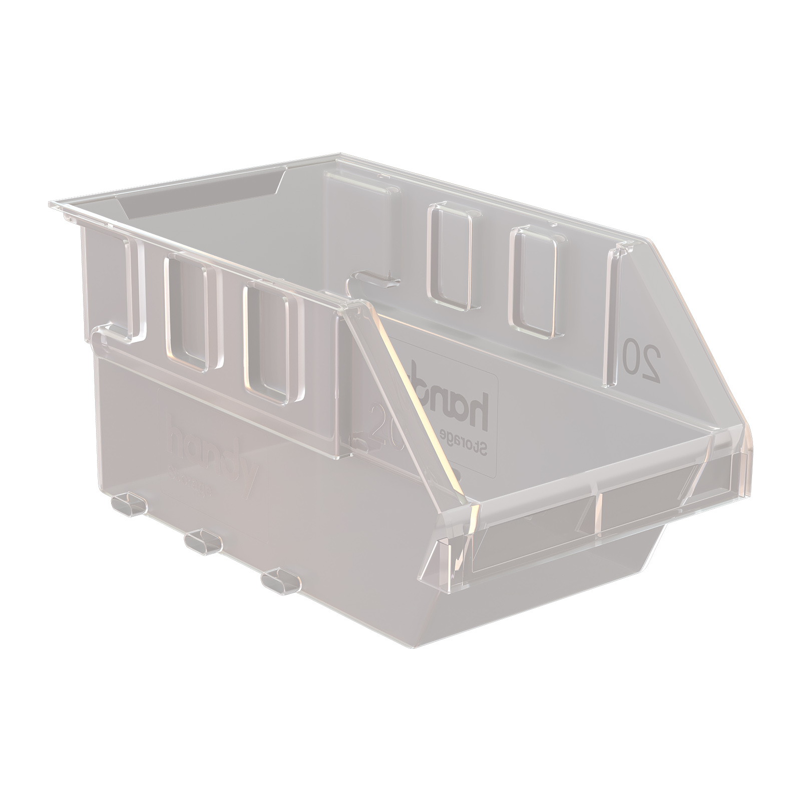 Handy Storage Size 20 Clear Plastic Storage Tote