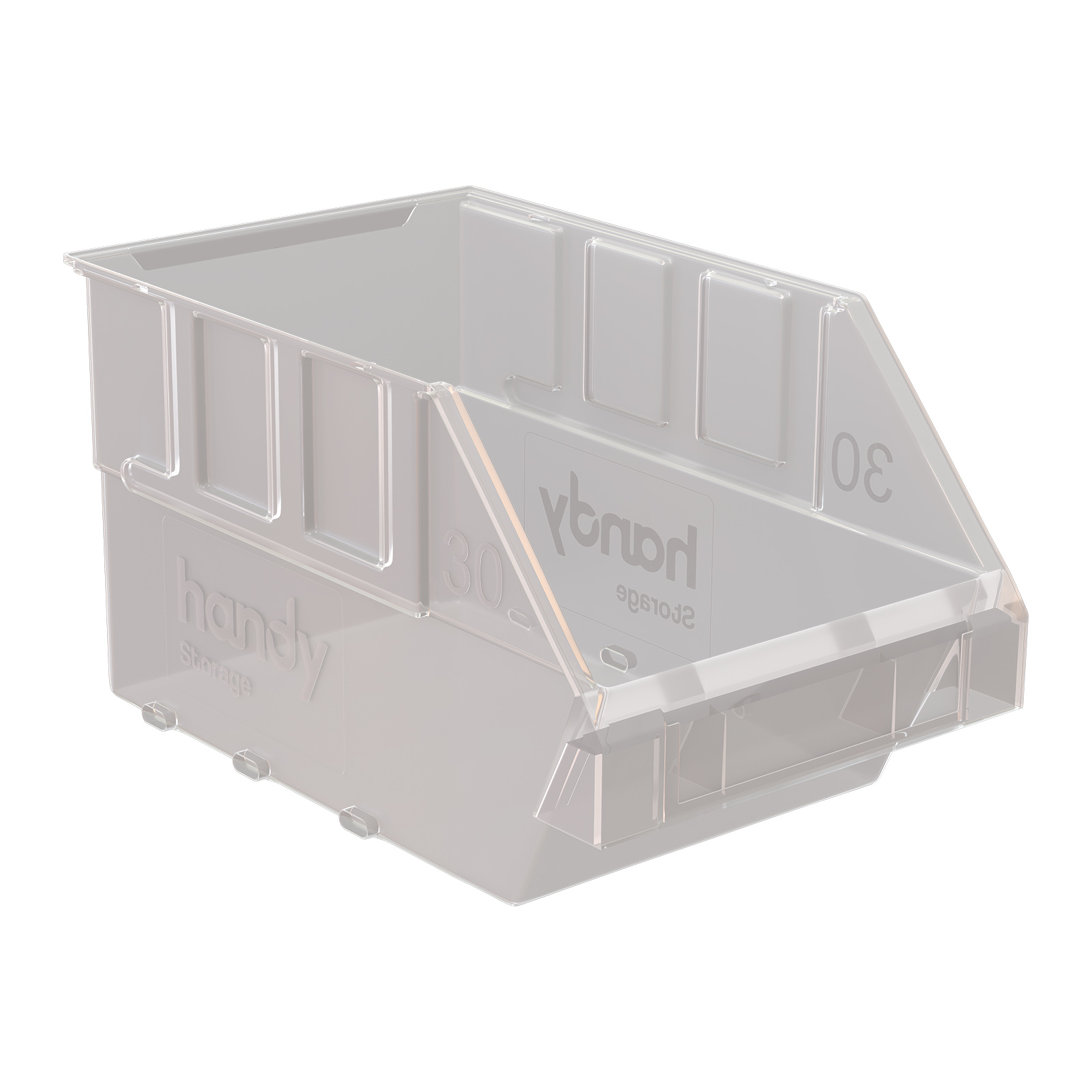Handy Storage Size 30 Clear Plastic Storage Tote