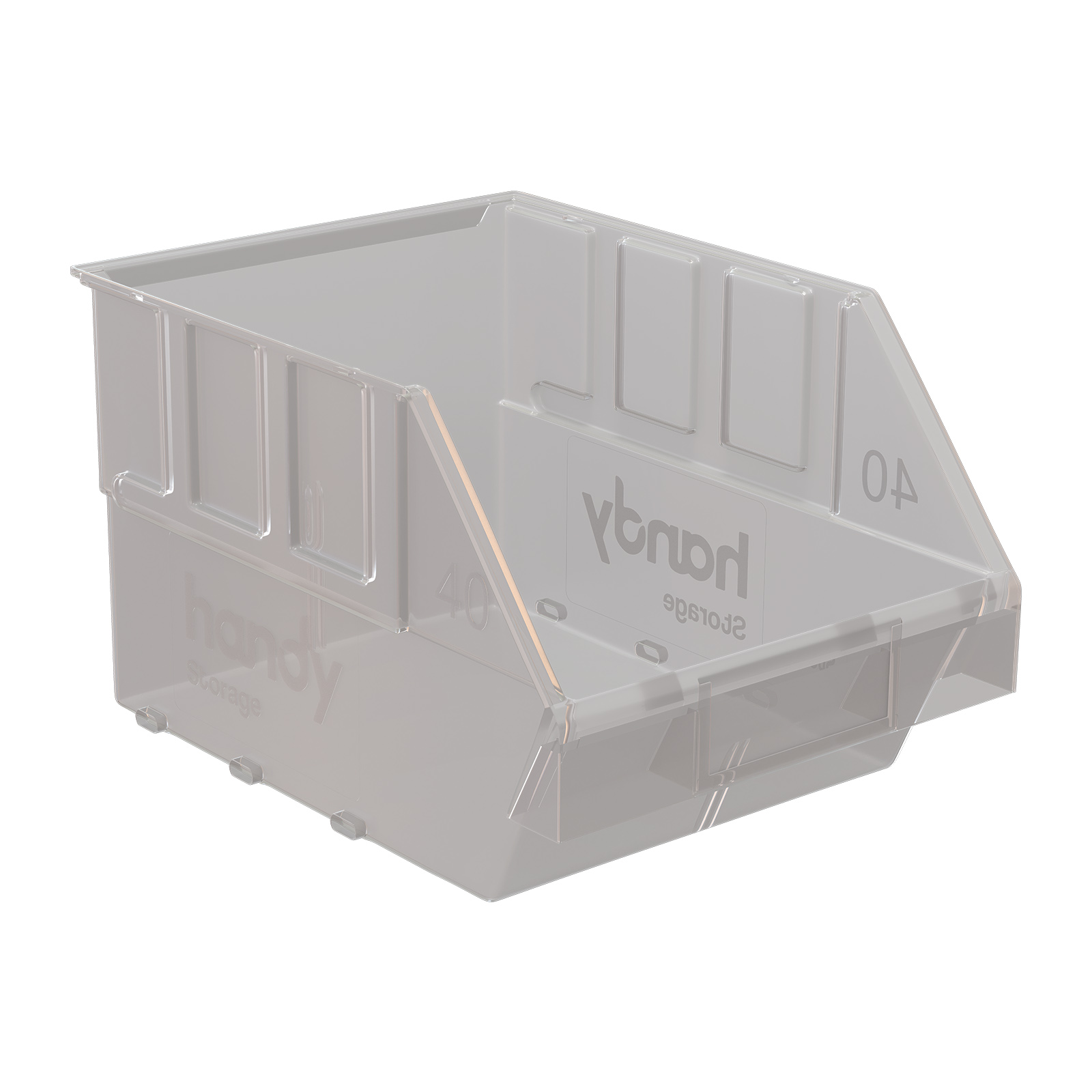 Handy Storage Size 40 Clear Plastic Storage Tote