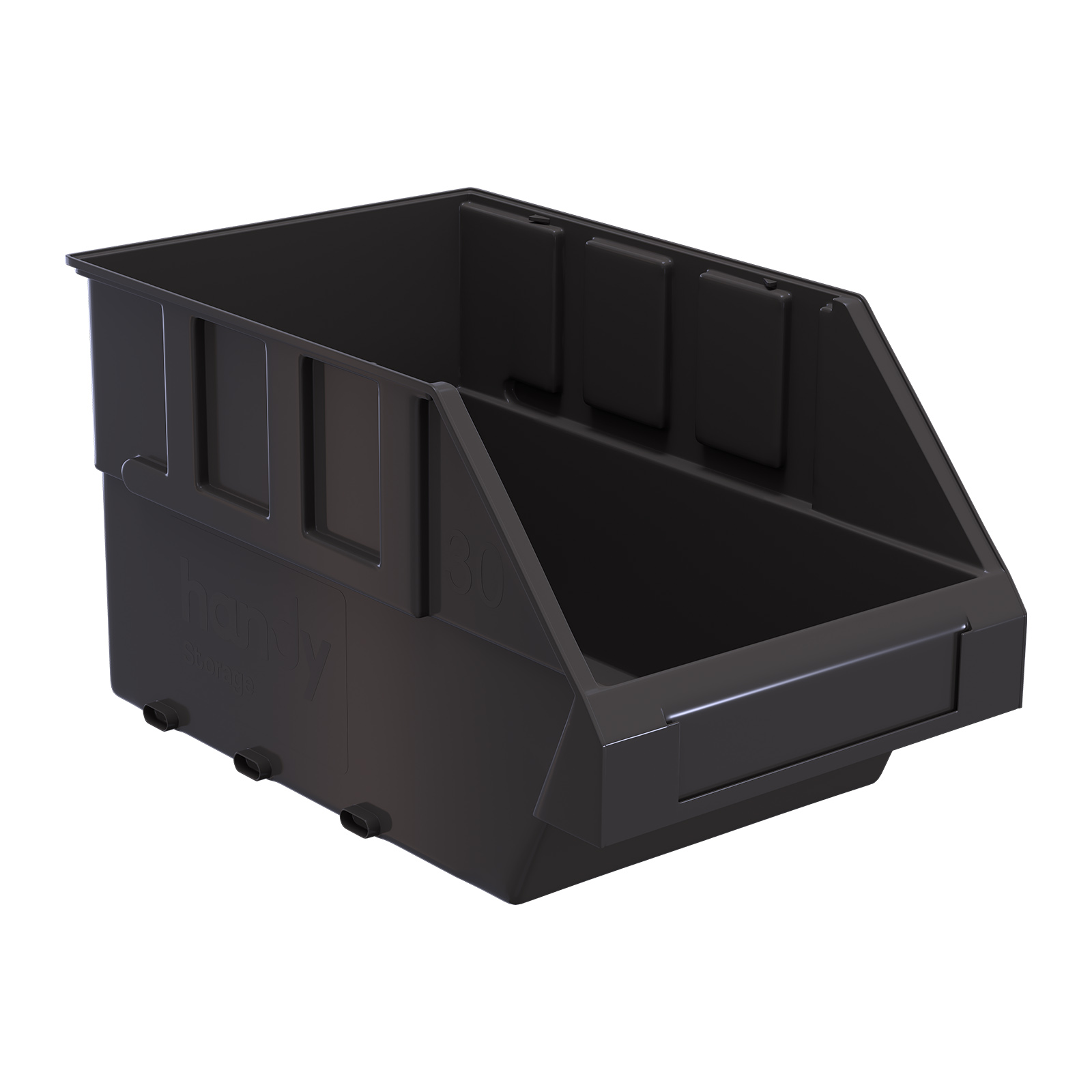 Handy Storage Size 30 Grey Plastic Storage Tote