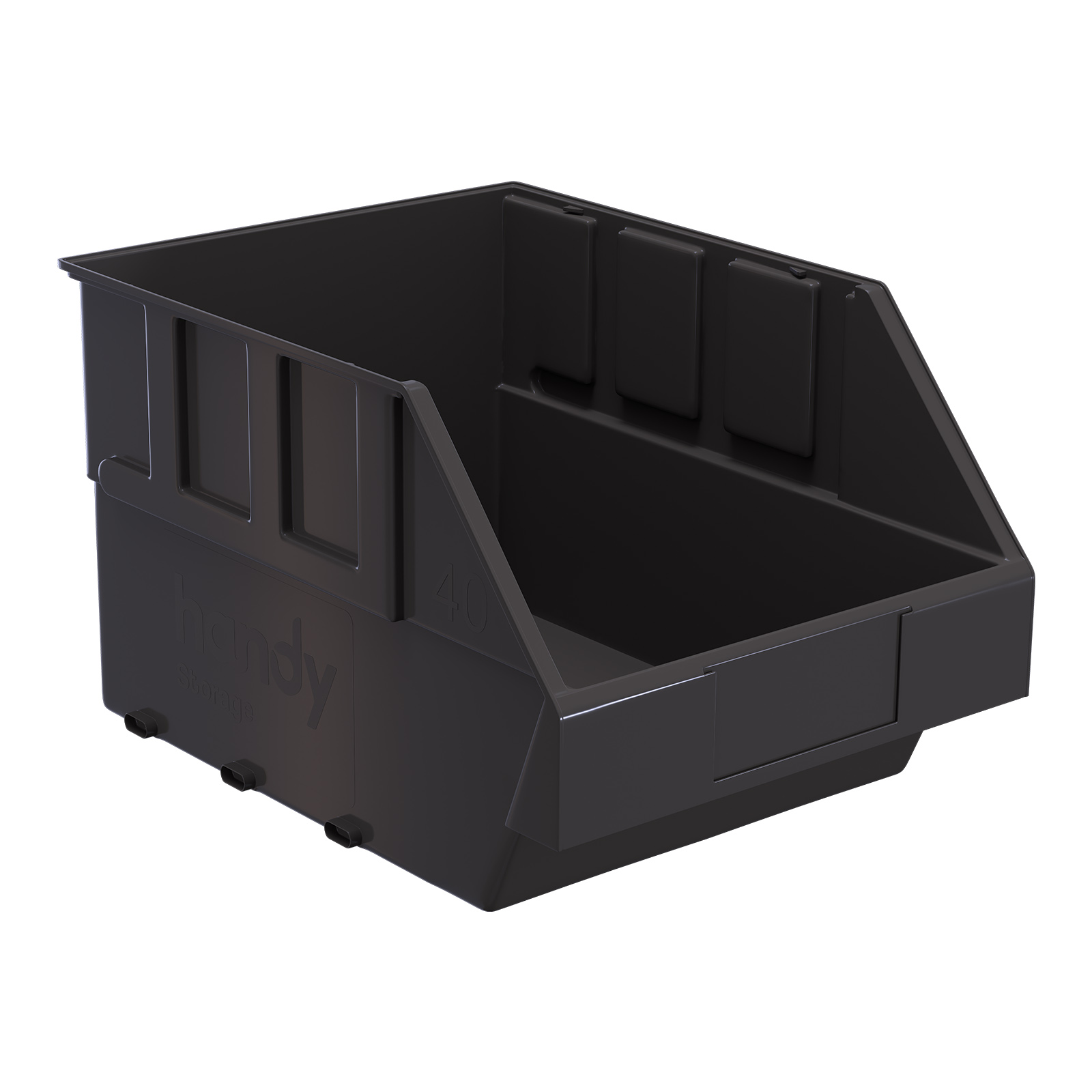 Handy Storage Size 40 Grey Plastic Storage Tote