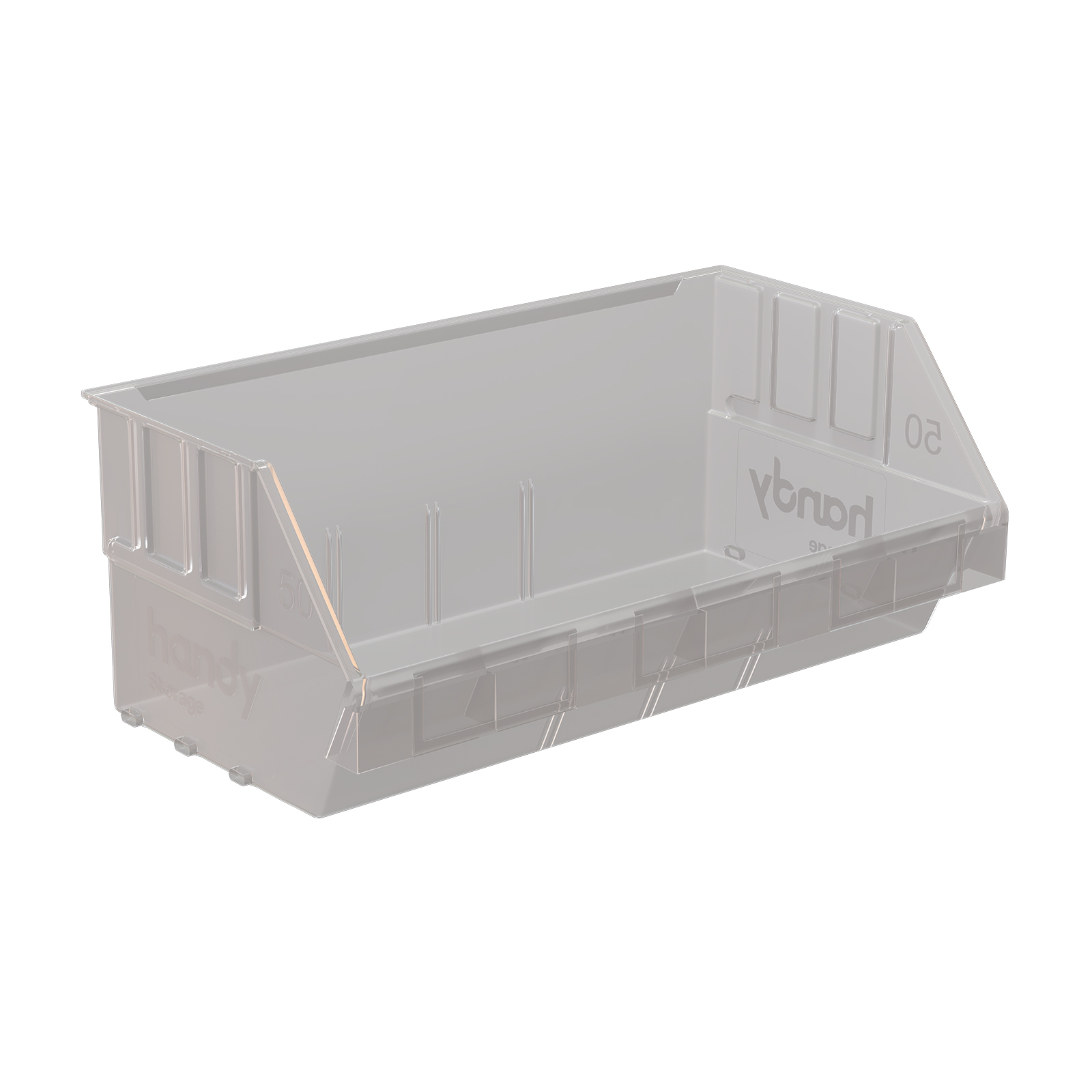 Handy Storage Size 50 Clear Plastic Storage Tote