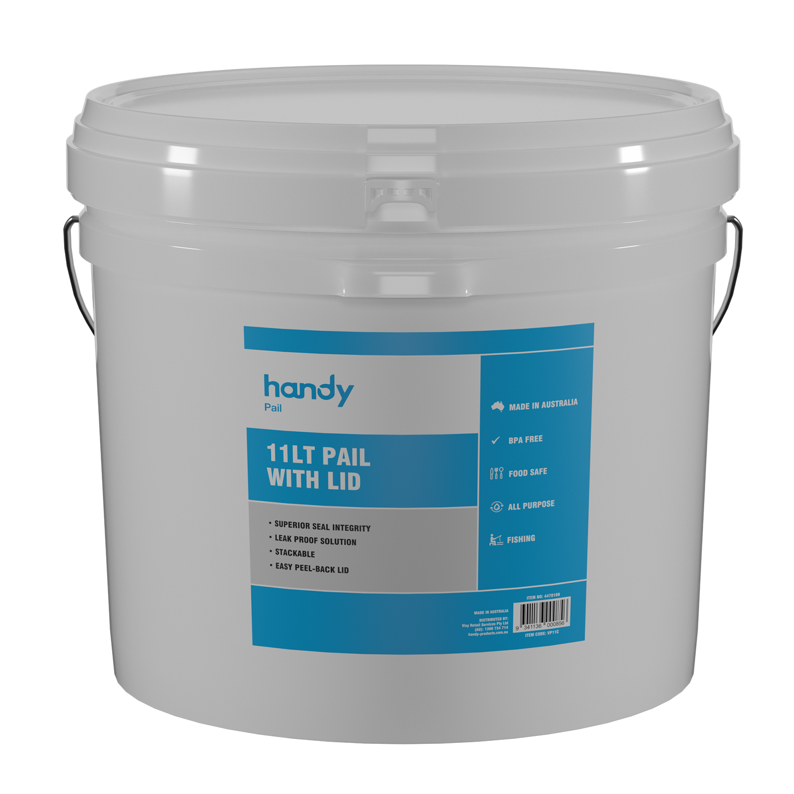 Handy Pail Bucket With Lid 11.1L