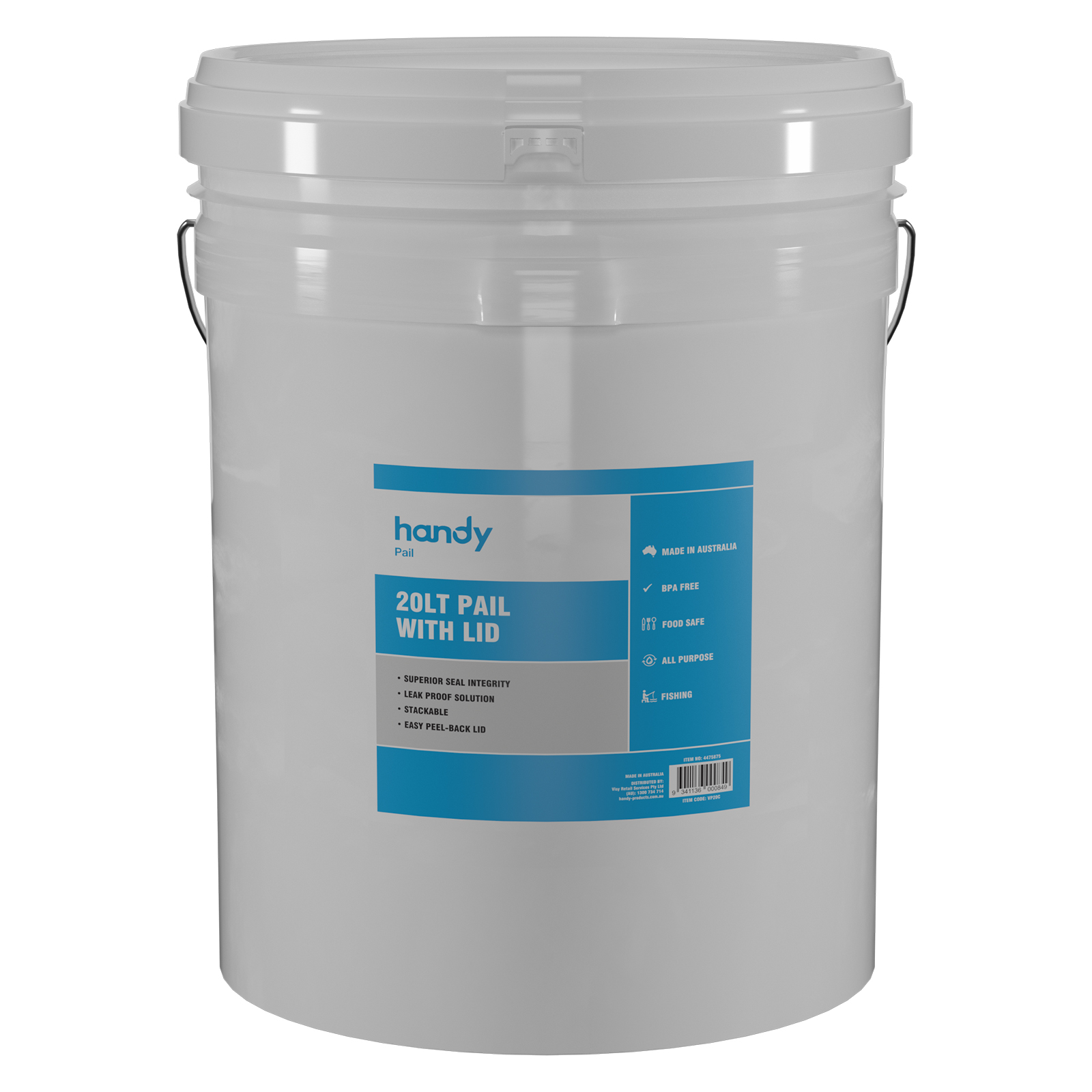 Handy Pail Bucket With Lid 20L